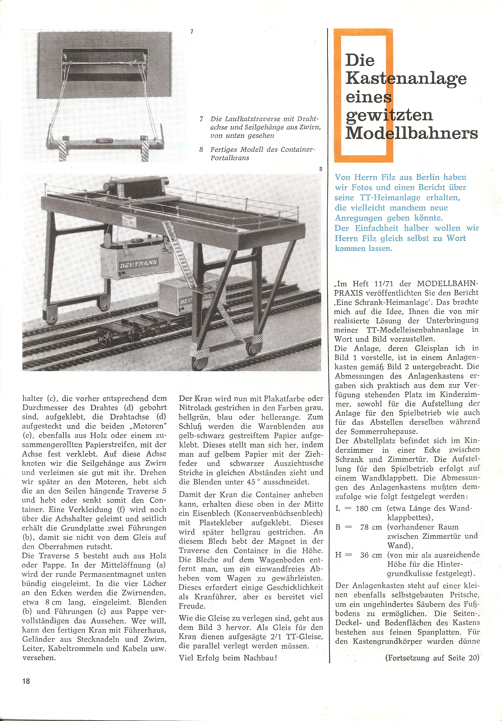 Журнал Modellbahn Praxis №13  1972 г. страница 17