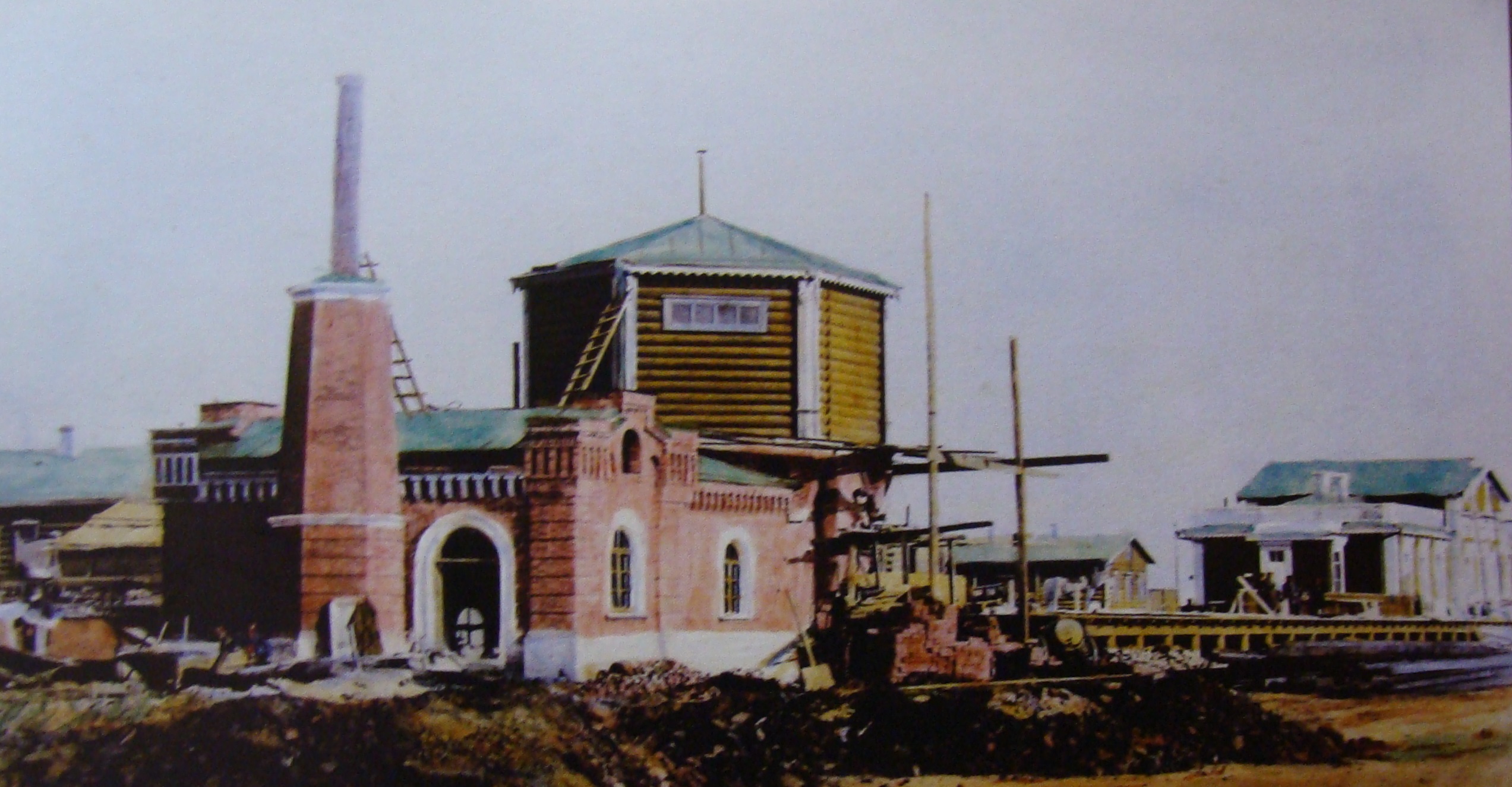 Строительство ст. Донецкая, ныне Хапры,1868 г.